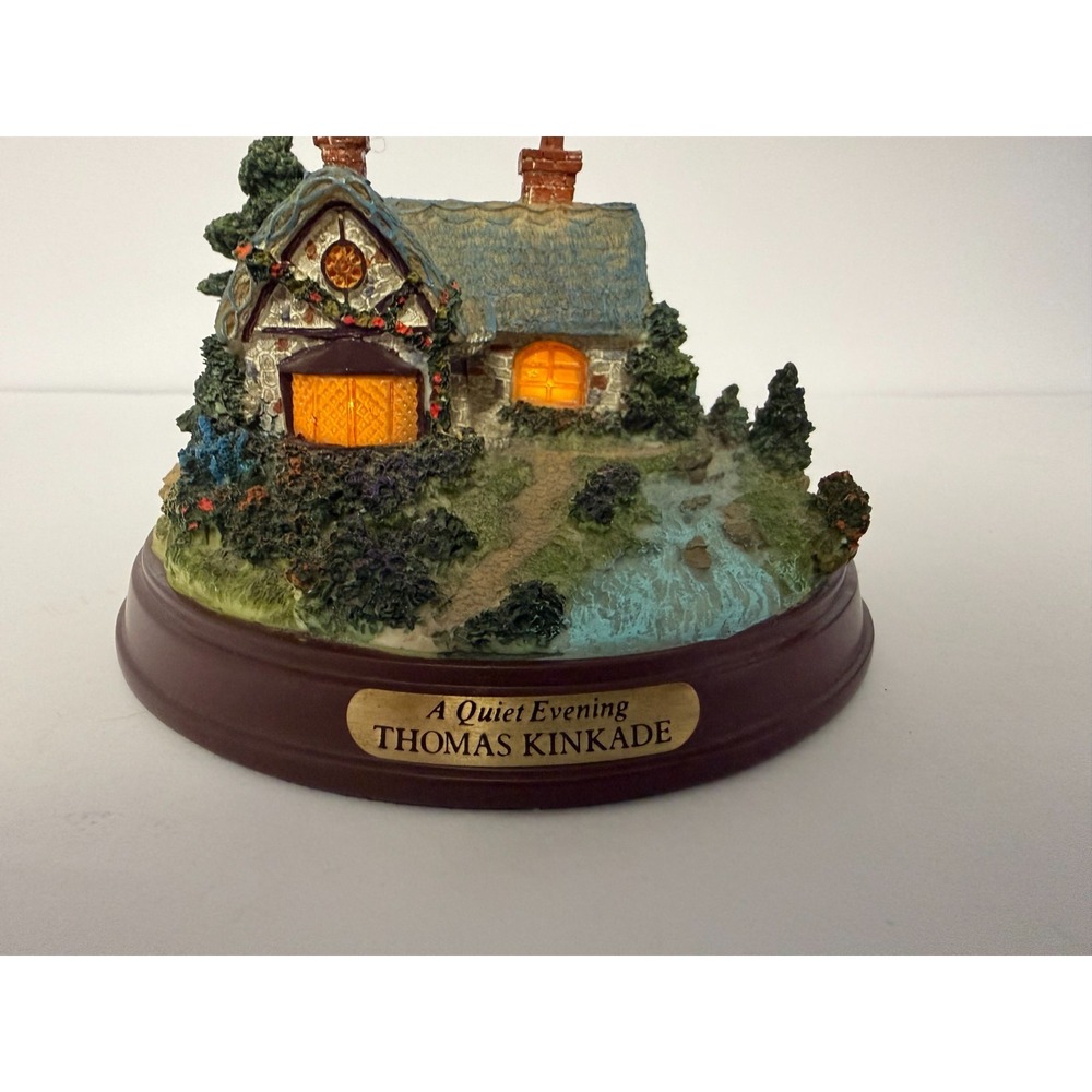 Thomas Kinkade A Quiet Evening Places In The Heart Hawthorne Village Lighted